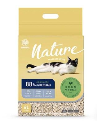 （路易貓砂-88%高纖豆腐砂）